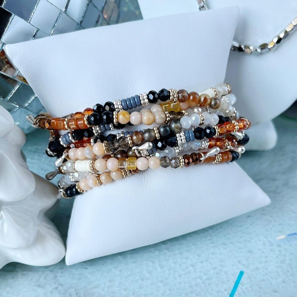 Park Lane Laguna Necklace - Brown, White, Black - Picture 2 of 2